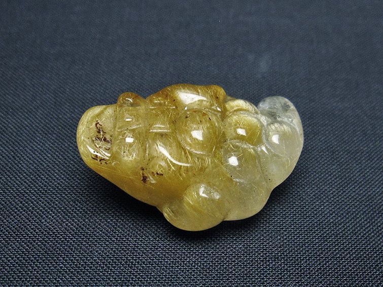 金針ルチルクォーツ 金蟾 置物 [t801-576] 3枚目