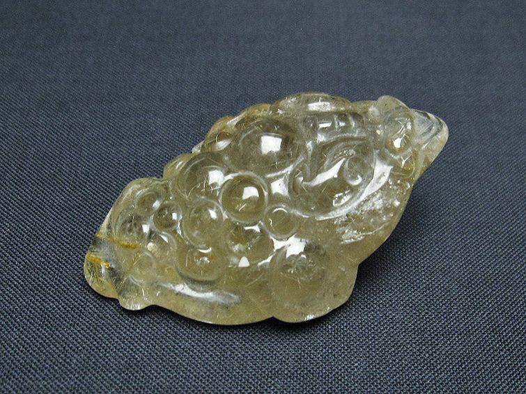 ゴールドタイチンルチル金蟾 置物 [t801-625] 2枚目