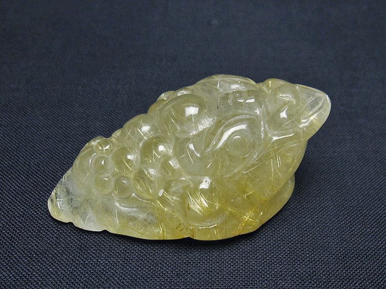 ゴールドタイチンルチル金蟾 置物 [t801-627] 2枚目