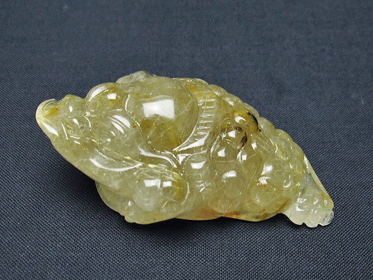 ゴールドタイチンルチル金蟾 置物 [t801-632] 2枚目