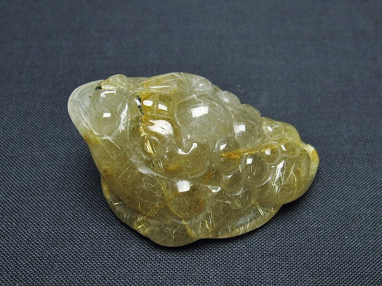 ゴールドタイチンルチル金蟾 置物 [t801-644] 3枚目