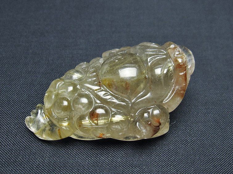 ゴールドタイチンルチル金蟾 置物 [t801-647] 2枚目