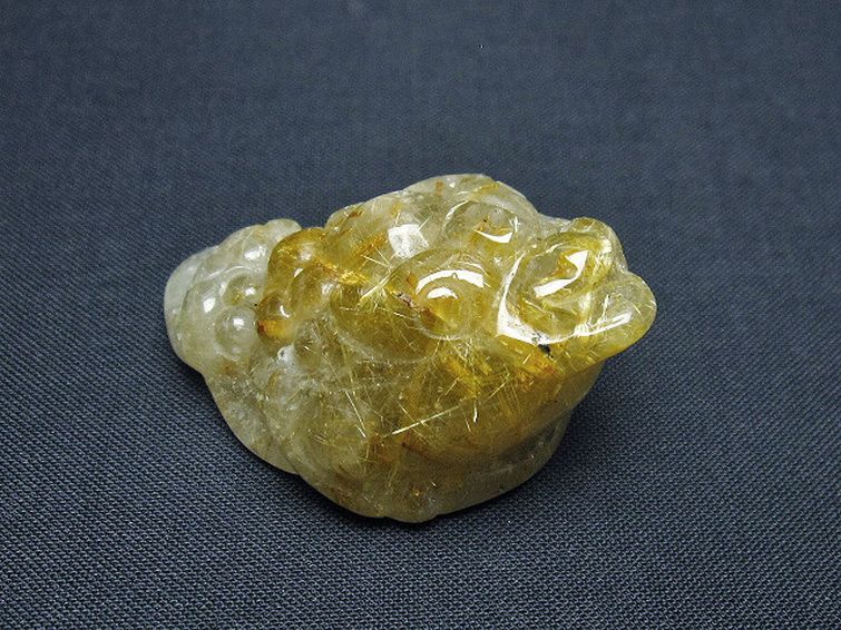 ゴールドタイチンルチル金蟾 置物 [t801-661] 1枚目