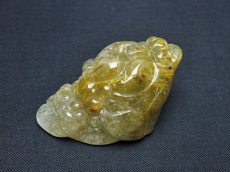 ゴールドタイチンルチル金蟾 置物 [t801-661] 2枚目