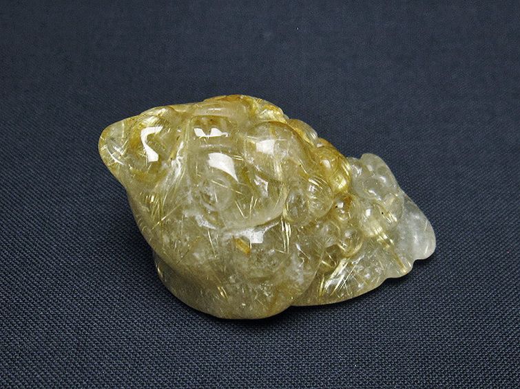 ゴールドタイチンルチル金蟾 置物 [t801-661] 3枚目