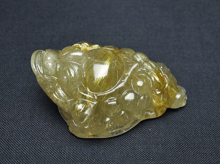 ゴールドタイチンルチル金蟾 置物 [t801-670] 3枚目
