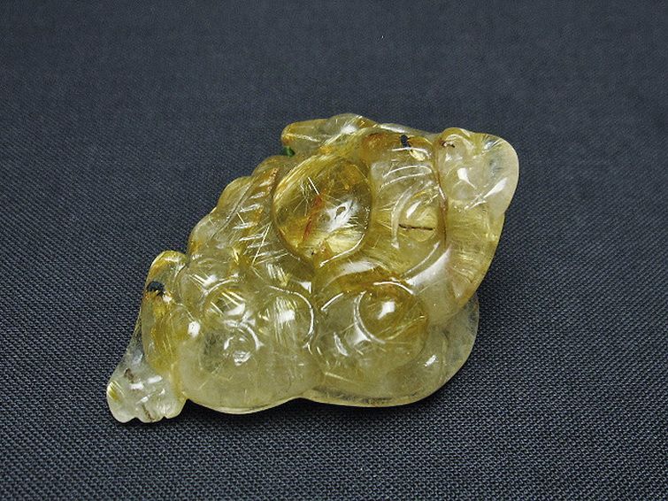 ゴールドタイチンルチル金蟾 置物 [t801-684] 2枚目