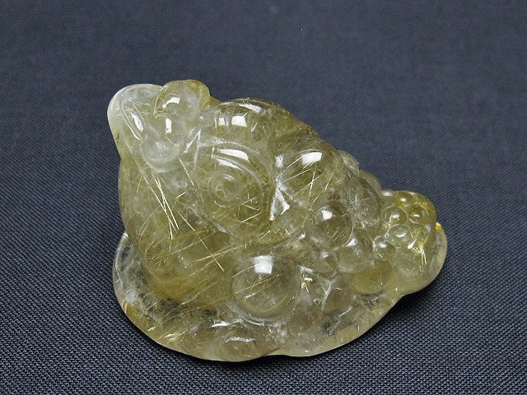 ゴールドタイチンルチル金蟾 置物 [t801-690] 3枚目