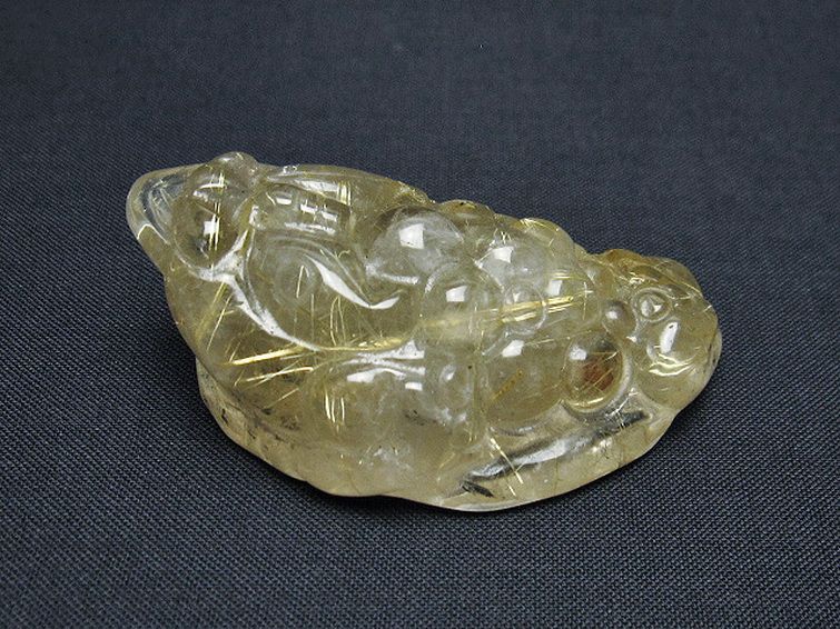 ゴールドタイチンルチル金蟾 置物 [t801-697] 3枚目