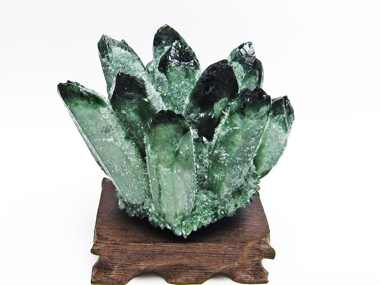 緑水晶 グリーンクォーツ クラスター [t802-3997] 1枚目