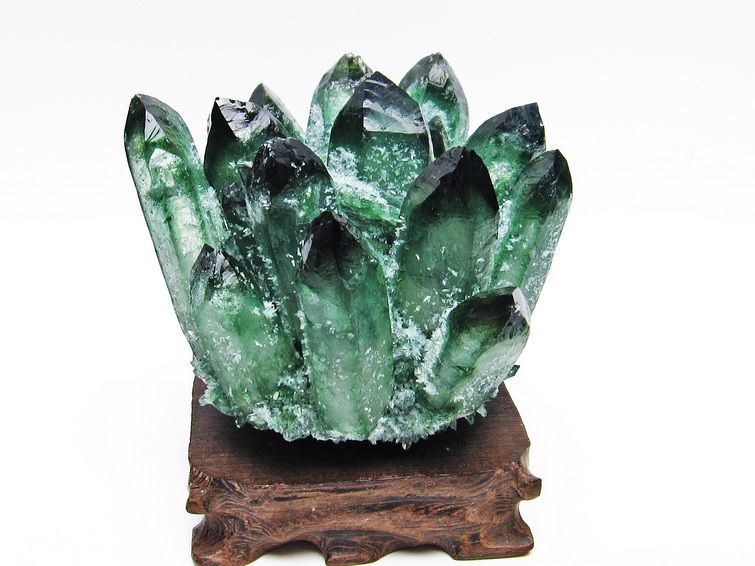 緑水晶 グリーンクォーツ クラスター [t802-4011] 1枚目