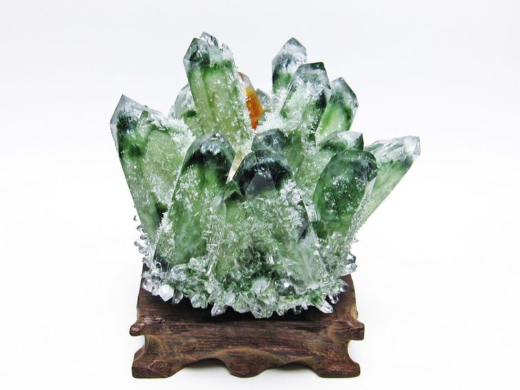 緑水晶 グリーンクォーツ クラスター [t802-4034] 1枚目