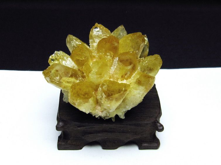 黄水晶 イエロークォーツ クラスター  [t802-4470] 1枚目
