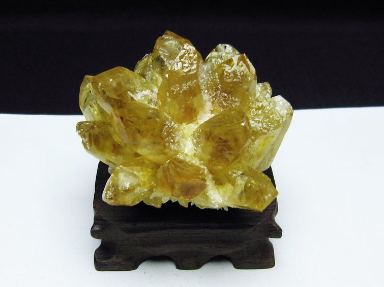 黄水晶 イエロークォーツ クラスター [T802-4495] 1枚目