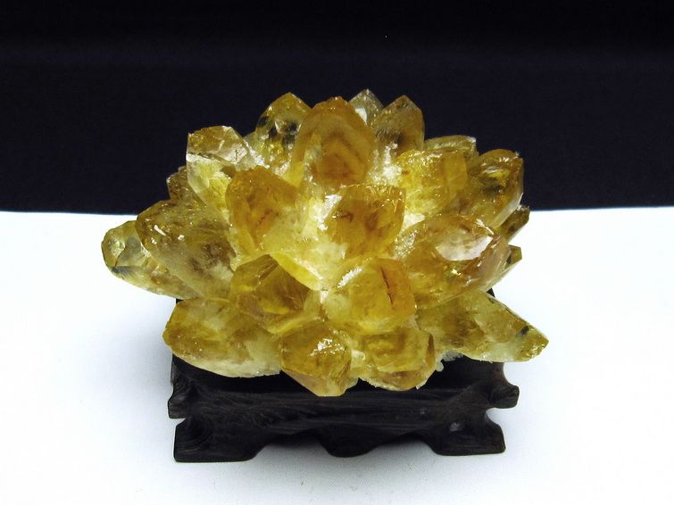 黄水晶 イエロークォーツ クラスター  [t802-4508] 1枚目