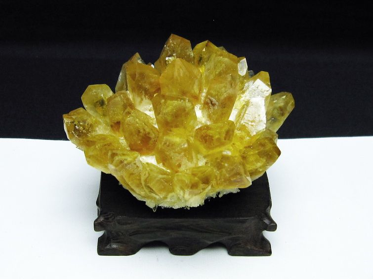 黄水晶 イエロークォーツ クラスター  [t802-4526] 1枚目