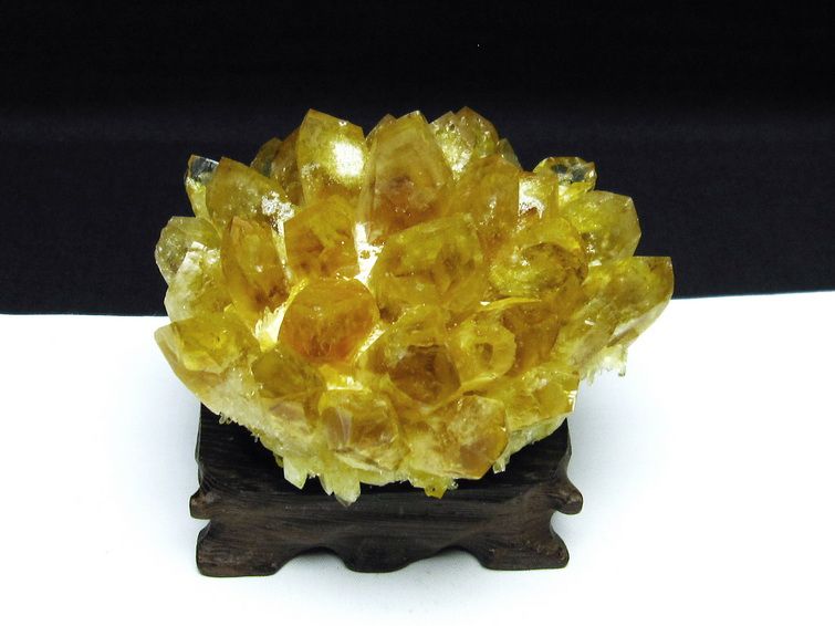 黄水晶 イエロークォーツ クラスター [T802-4541] 1枚目