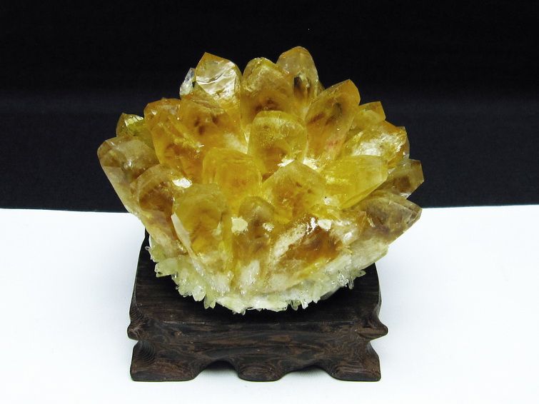 黄水晶 イエロークォーツ クラスター  [t802-4547] 1枚目