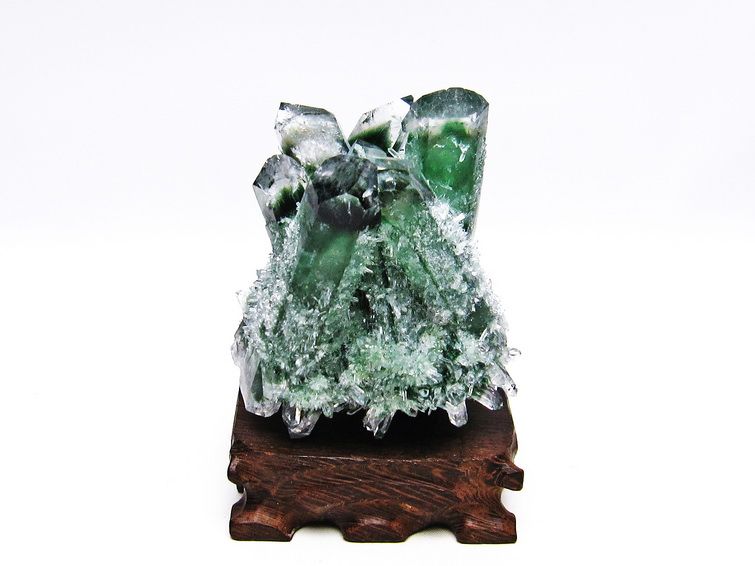 緑水晶 グリーンクォーツ クラスター [t802-4604] 1枚目