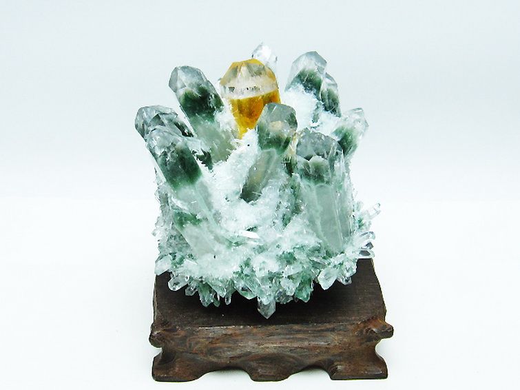 緑水晶 グリーンクォーツ クラスター[T802-5479] 1枚目