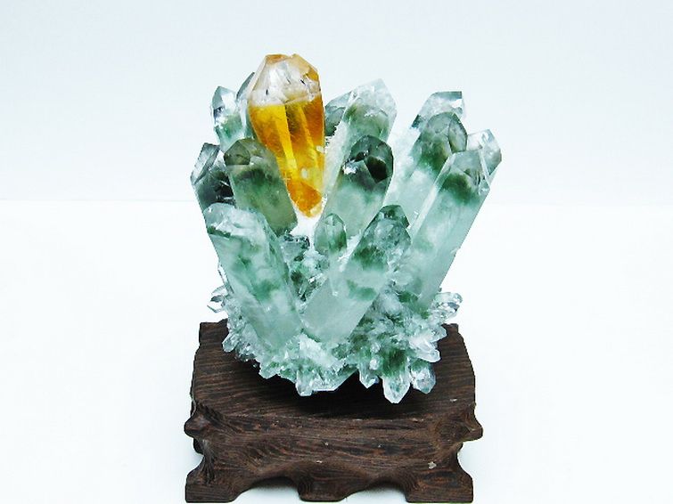 緑水晶 グリーンクォーツ クラスター[T802-5534] 1枚目