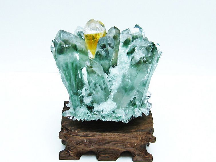 緑水晶 グリーンクォーツ クラスター[T802-5545] 1枚目