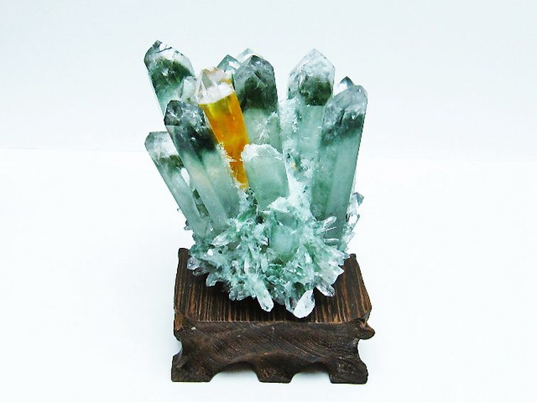 緑水晶 グリーンクォーツ クラスター[T802-5546] 1枚目