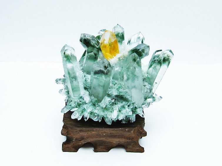 緑水晶 グリーンクォーツ クラスター[T802-5564] 1枚目