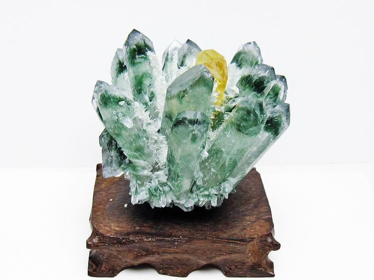 緑水晶 グリーンクォーツ クラスター [t802-5808] 1枚目