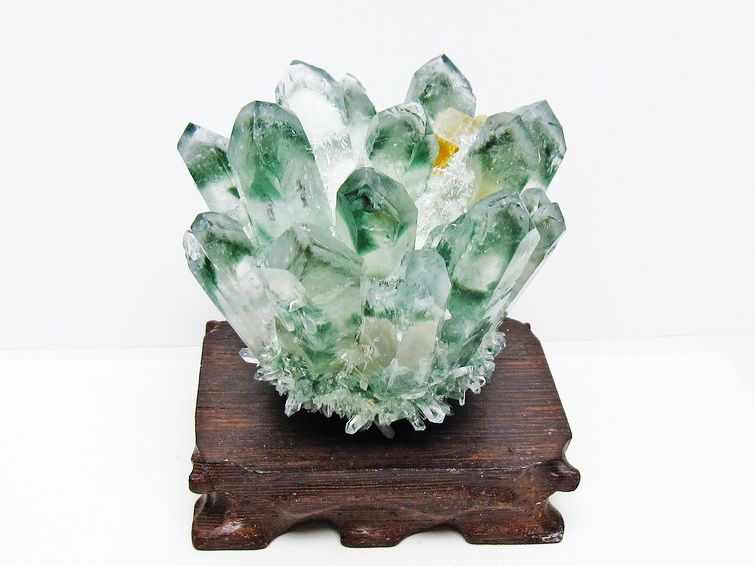 緑水晶 グリーンクォーツ クラスター[T802-5814] 1枚目