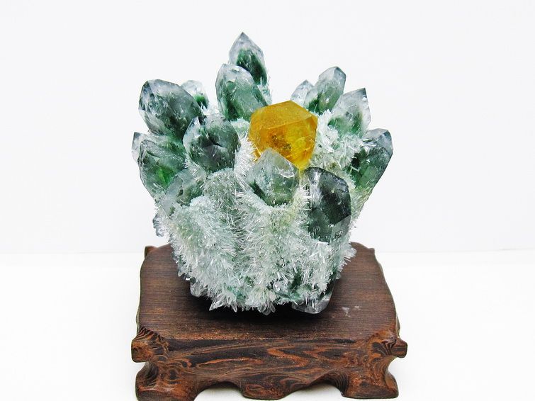 緑水晶 グリーンクォーツ クラスター [t802-5849] 1枚目