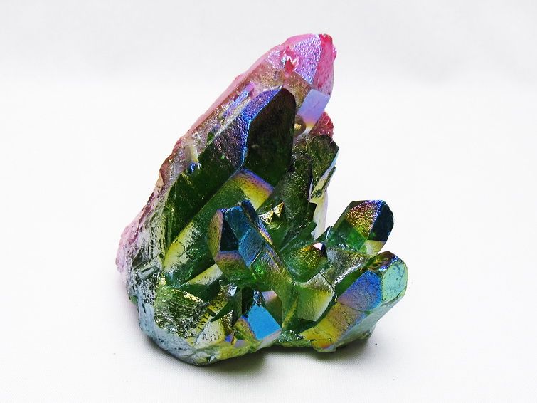 オーラ水晶 オーラクリスタル クラスター (レインボー)[T802-6117] 1枚目