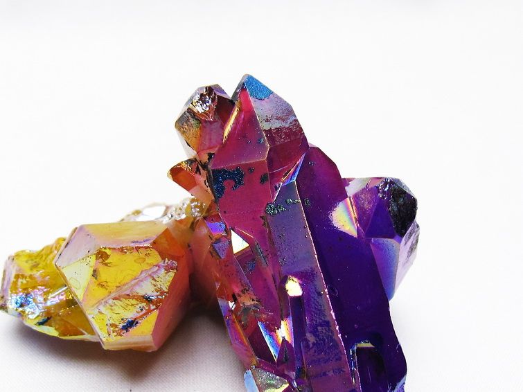 オーラ水晶 オーラクリスタル クラスター (レインボー)[t802-6127]