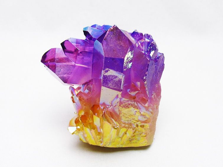 オーラ水晶 オーラクリスタル クラスター (レインボー)[t802-6146]