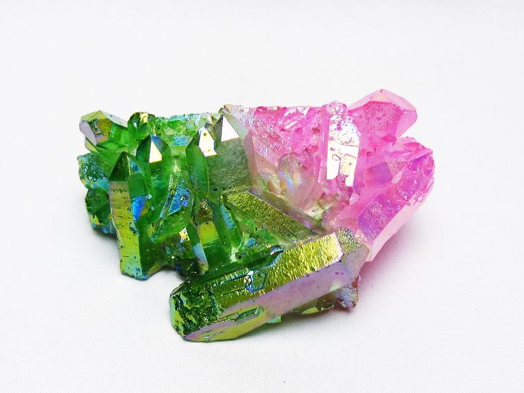 オーラ水晶 オーラクリスタル クラスター (レインボー)[T802-6155] 1枚目