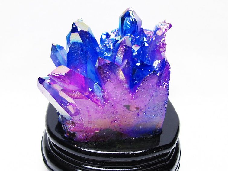 オーラ水晶 オーラクリスタル クラスター (レインボー)[T802-6190] 1枚目