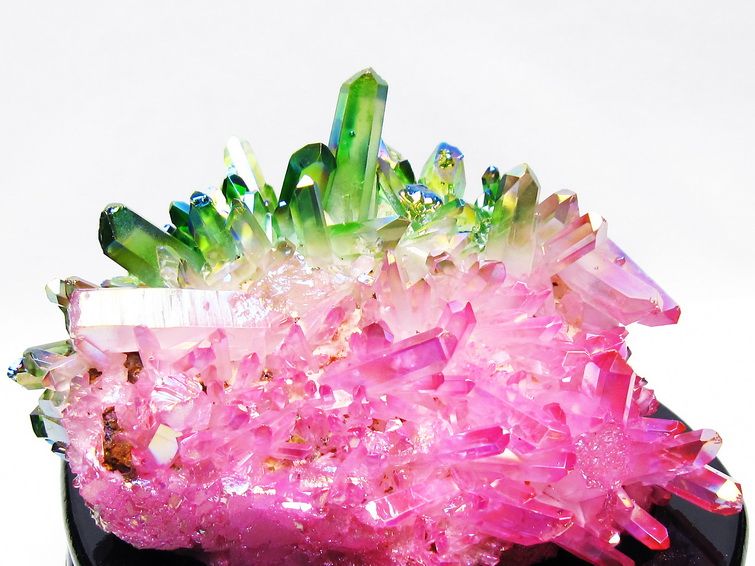 オーラ水晶 オーラクリスタル クラスター (レインボー)[T802-6195] 2枚目