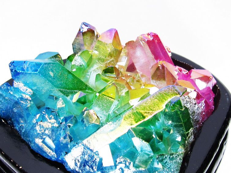 オーラ水晶 オーラクリスタル クラスター (レインボー) [t802-6196] 2枚目