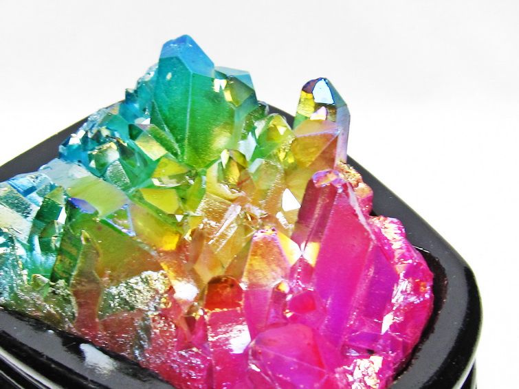 オーラ水晶 オーラクリスタル クラスター (レインボー) [t802-6196] 3枚目