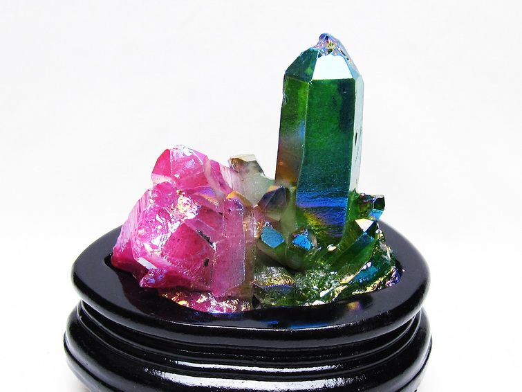 オーラ水晶 クラスター オーラ水晶 オーラクリスタル クラスター (レインボー)[t802-6207]