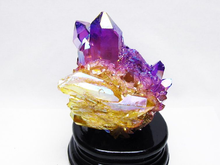 オーラ水晶 オーラクリスタル クラスター (レインボー) [t802-6209] 1枚目