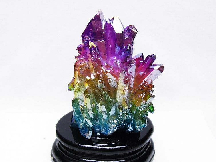 オーラ水晶 オーラクリスタル クラスター (レインボー)[t802-6212]