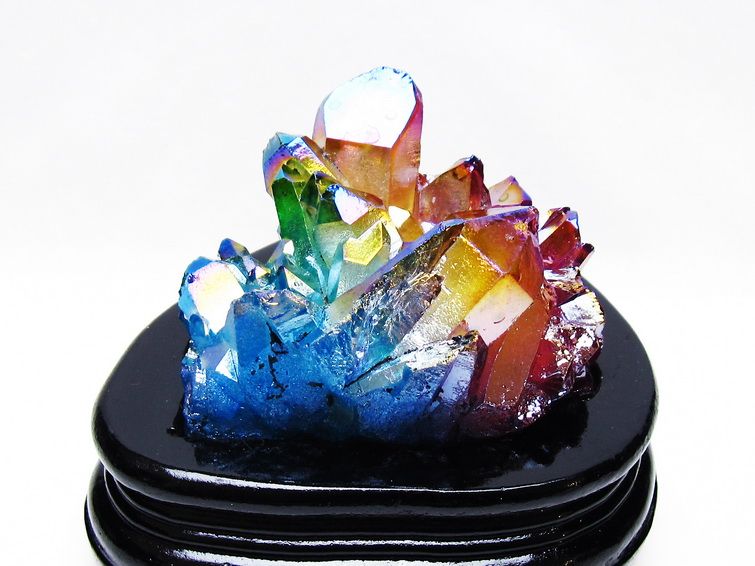 オーラ水晶 オーラクリスタル クラスター (レインボー) [t802-6220] 1枚目