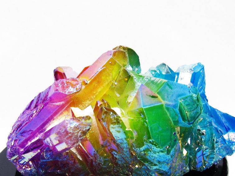 オーラ水晶 クラスター オーラ水晶 オーラクリスタル クラスター (レインボー)[t802-6225]