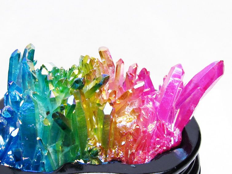 オーラ水晶 オーラクリスタル クラスター (レインボー)[T802-6233] 2枚目