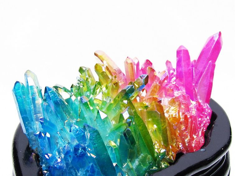 オーラ水晶 オーラクリスタル クラスター (レインボー)[T802-6233] 3枚目