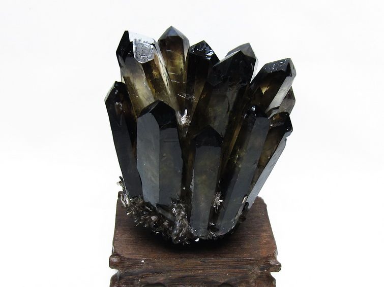 黒水晶 ブラッククォーツ クラスター [t802-6261]