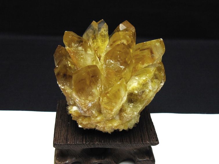 黄水晶 イエロークォーツ クラスター  [t802-6296] 1枚目