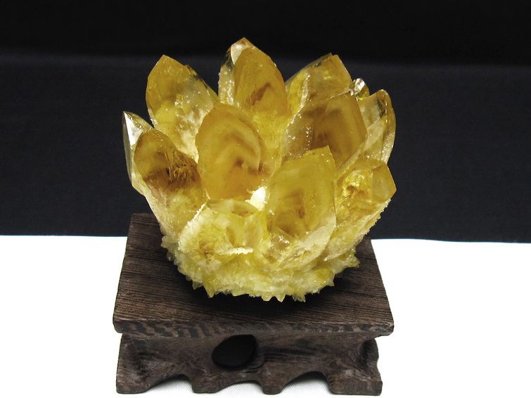 黄水晶 イエロークォーツ クラスター  [t802-6302] 1枚目