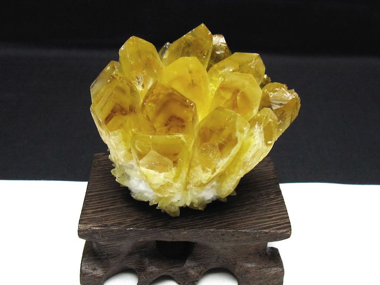 黄水晶 イエロークォーツ クラスター  [t802-6317] 1枚目
